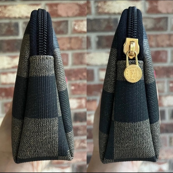 NWOT RARE💝Auth💝FENDI Zucchino Zucca Checkered Damier Monogram Clutch/Pochette✨ - Picture 8 of 13